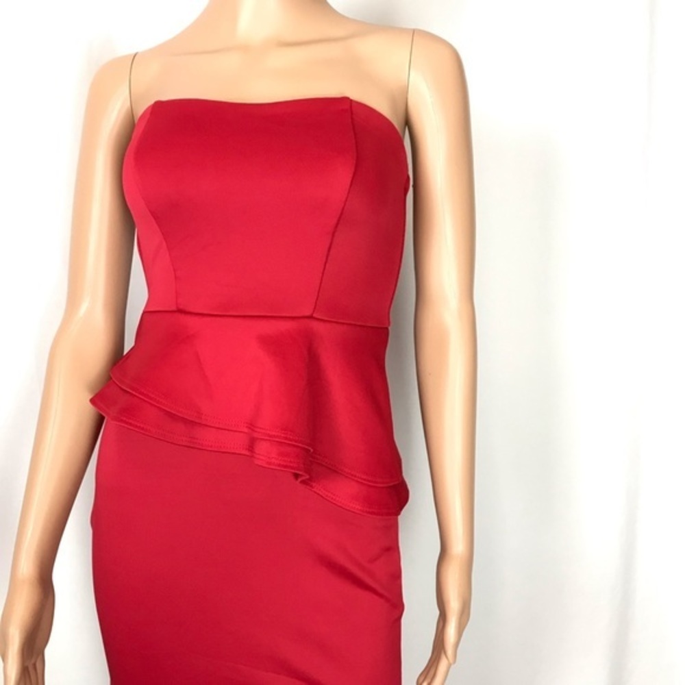 Jr's Wet Seal Red Mini Dress w Ruffle Detail Sz S - Picture 3 of 7